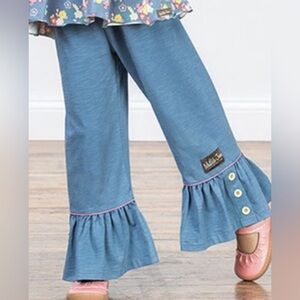 Matilda Jane Bright Lights Blue Big Ruffles Pants Blue size 4